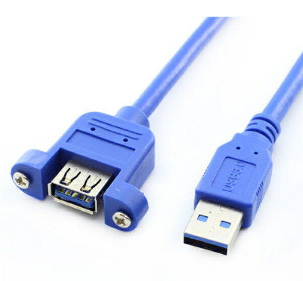 USB3.0 A公對A母 帶耳延長線 長度1.8M / 3M 公轉母 帶螺絲孔 可固定面板 延長線(含稅)【佑齊企業 iCmore】