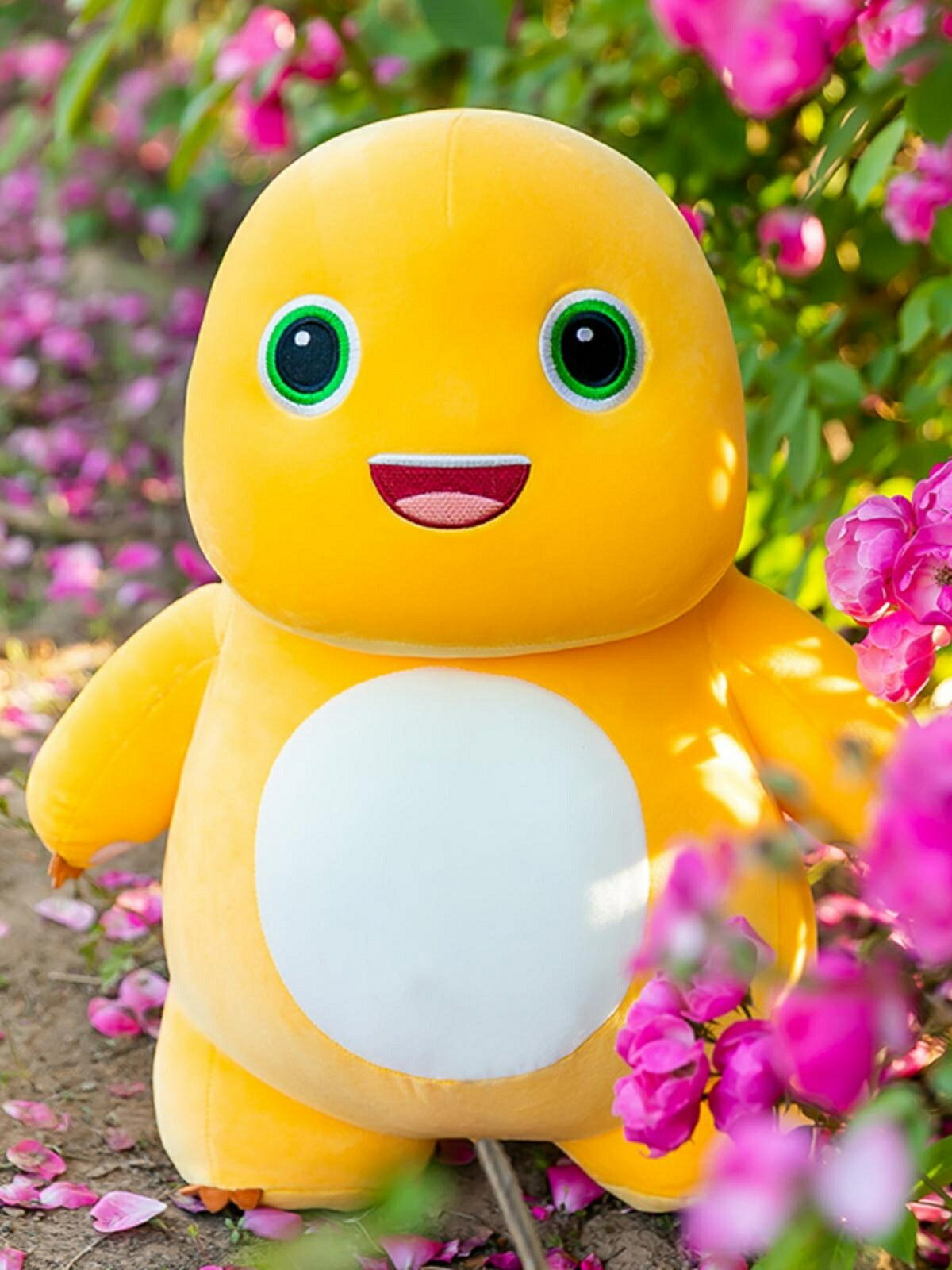 黃色小奶龍派對公仔玩偶抱枕毛絨玩具蛋仔布娃娃周邊男孩生日禮物（45cm以上的商品麻煩客人選擇宅配哦，謝謝）