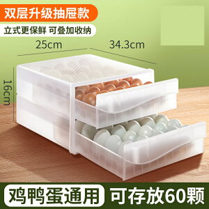 雞蛋盒 雞蛋收納盒抽屜式冰箱用食品級保鮮盒雞蛋格收納箱廚房收納神器【YJ6079】