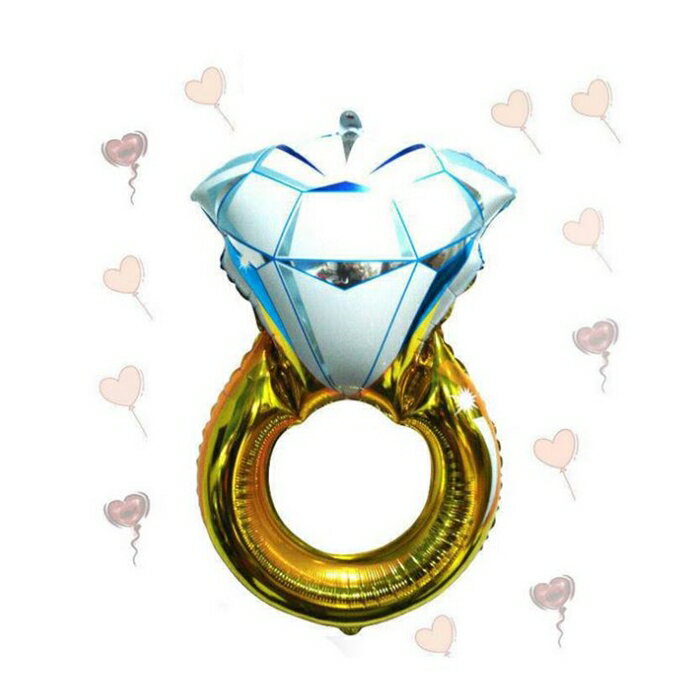 [Hare.D] 43吋 鑽戒 戒指 鋁箔氣球 喜宴 婚禮 汽球情人節 場地佈置