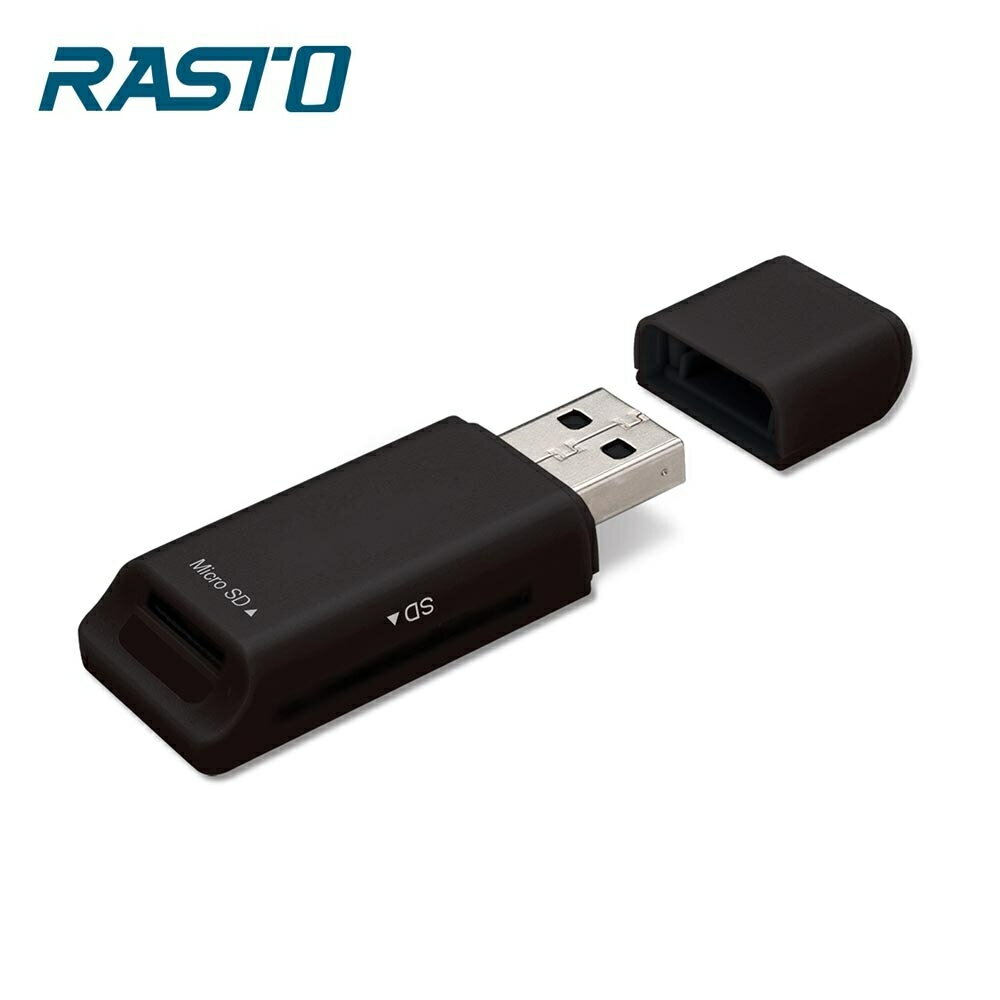 【RASTO】RT7 隨身型 USB 雙槽讀卡機【三井3C】