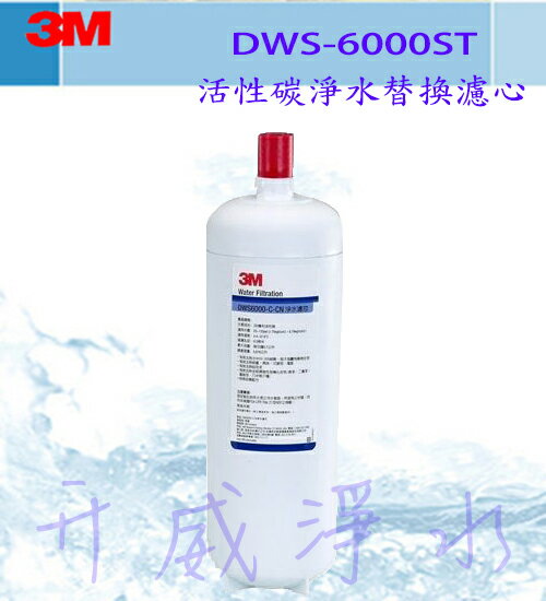 【全省免運費】3M智慧型雙效淨水系統 DWS6000 -ST活性碳淨水替換濾芯