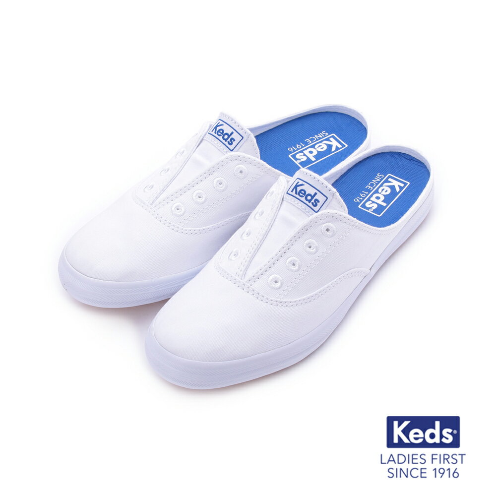 【KEDS 促銷85折】182W132493 MOXIE MULE 帆布懶人便鞋-白