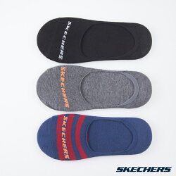 SKECHERS(男) 休閒船型襪 一組三雙 海軍藍x灰x黑 - S106261-464