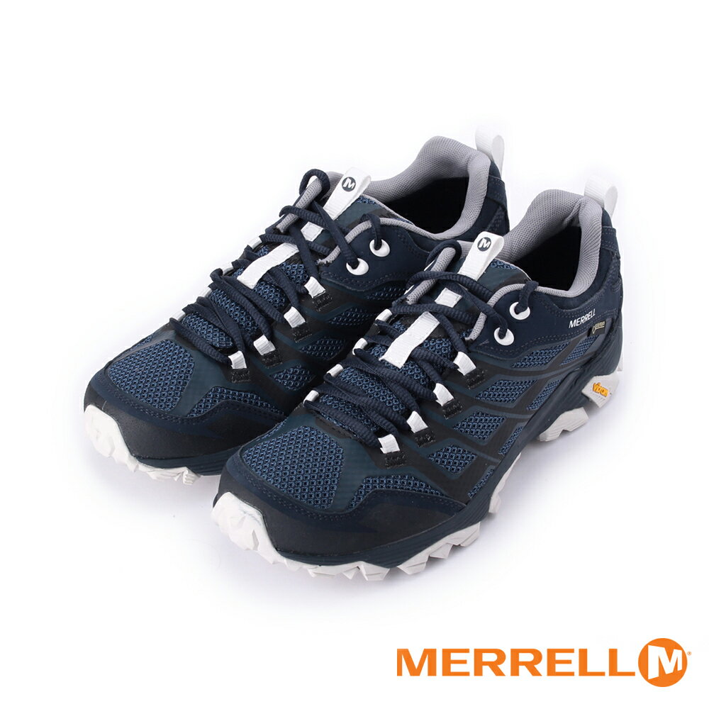 MERRELL MOAB FST GORE-TEX防水戶外多功能登山健行鞋 深藍/灰 ML598189 男鞋