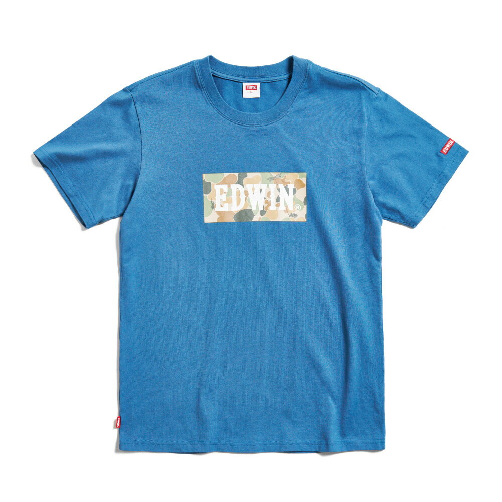 EDWIN 男款 迷彩BOX短袖T恤 (灰藍色) #狂降5折 1
