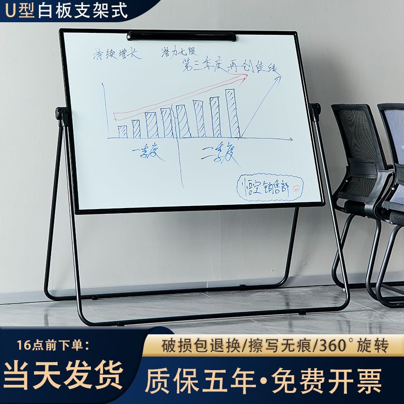 公司貨 最低價 白板 寫字板 支架式家用兒童教學培訓小黑板立式磁性辦公會議可擦寫 快速出貨