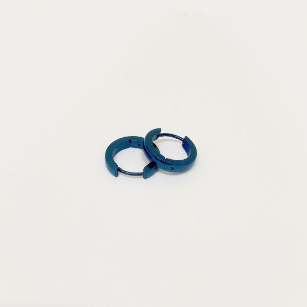 現貨專區｜多色迷你個性環扣耳環-個性藍(hde11-BU)
