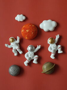 可愛創意宇航員冰箱貼磁貼家居裝飾品吸鐵石磁力3d立體收納留言板
