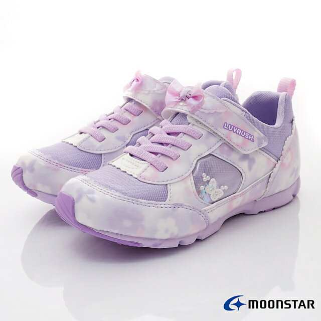 日本月星Moonstar機能童鞋LUVRUSH甜心運動鞋款LV11529紫(中大童)