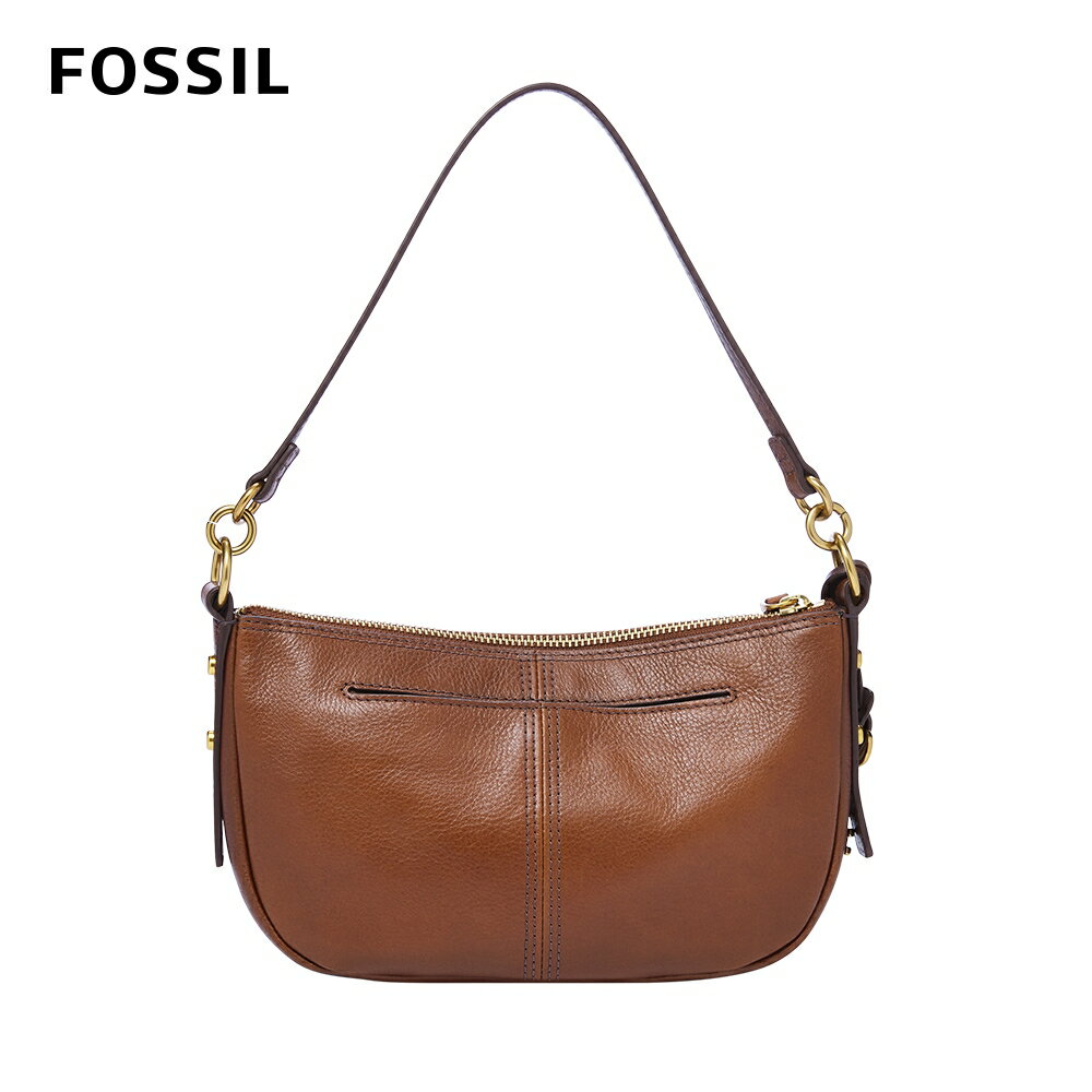送禮首選★FOSSIL Jolie 真皮法棍包-咖啡色 ZB1685200【美國時尚品牌】 附防塵袋+提袋【全館滿額折價★FOSSIL全系列包夾送美妝蛋】