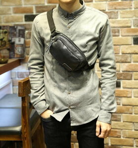 FINDSENSE Z1 韓國 時尚 潮 男 休閒 雙層拉鏈 小胸包 單肩包 手機包 斜挎包 斜背包
