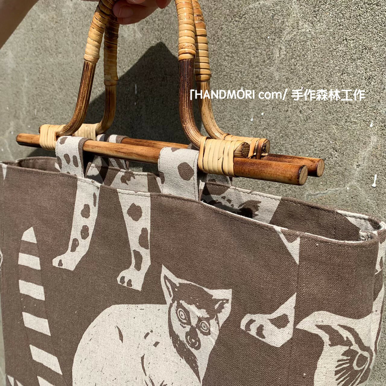 手作森林 品牌原寸紙型- 影音教學 木頭提把方包 手提包 方包 2