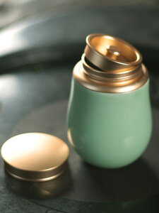 龍泉陶瓷青瓷茶葉罐家用迷你出差便攜密封金屬小號茶葉罐普洱茶倉