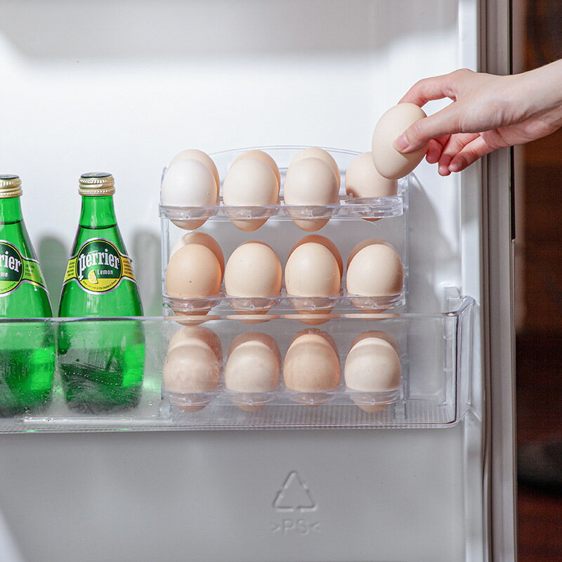 楓林宜居 雞蛋收納架冰箱專用防摔廚房食品保鮮24格雞蛋架