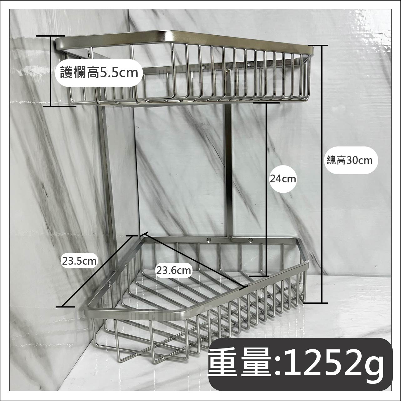 【MIT台製 304不鏽鋼雙層轉角架】不銹鋼雙層三角架 2