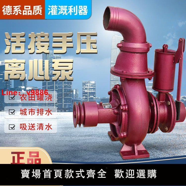 【臺灣公司保固】雙葉輪離心泵手壓拖泵抽水器農用抽水機農田灌溉高揚程大流量水泵