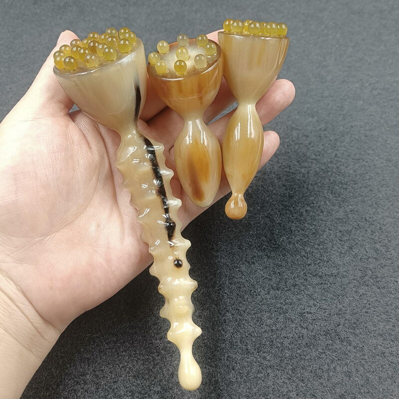 【天然牛角】刮痧板 美容刮痧板 面部刮痧板 眼部刮痧板 按摩棒 蓮蓬刮痧 全身通用 臉部背部頸部 經絡疏通 提拉緊緻