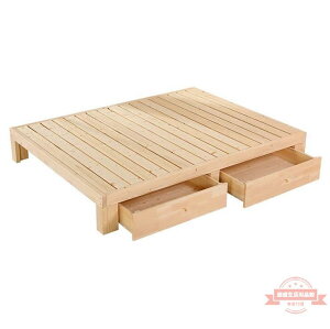 簡易榻榻米床架子落地平板實木床箱體無不帶床頭松木單人雙人定做