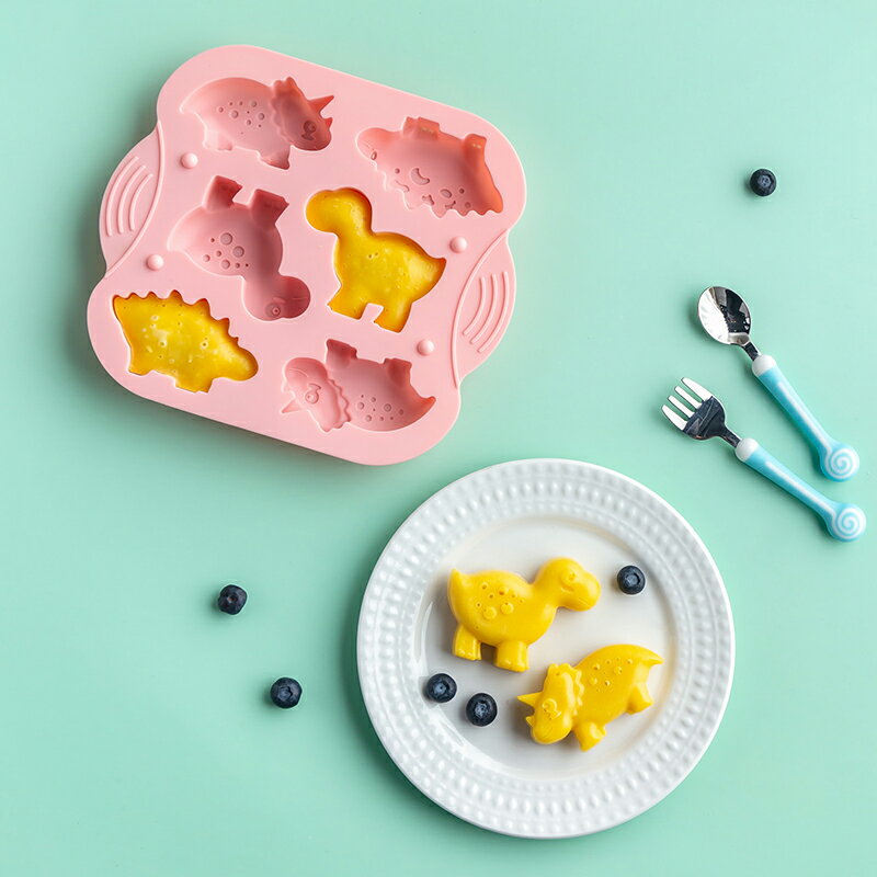 寶寶輔食模具硅膠嬰兒卡通米糕蛋糕工具蒸糕發糕餅干家用烘焙磨具