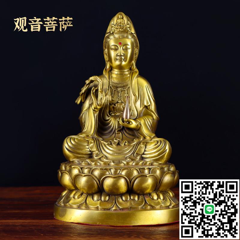 包郵銅佛像保平安擺件純銅娑婆三聖地藏王菩薩觀音菩薩釋迦牟尼佛
