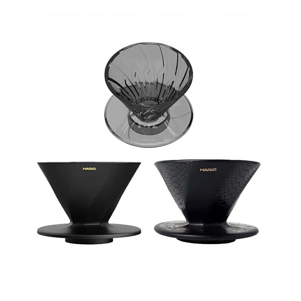 Hario 阿爾法濾杯 V60凹肋骨 陶瓷 蛇紋 Tritan版 錐形濾杯01 排水順暢 不堵塞