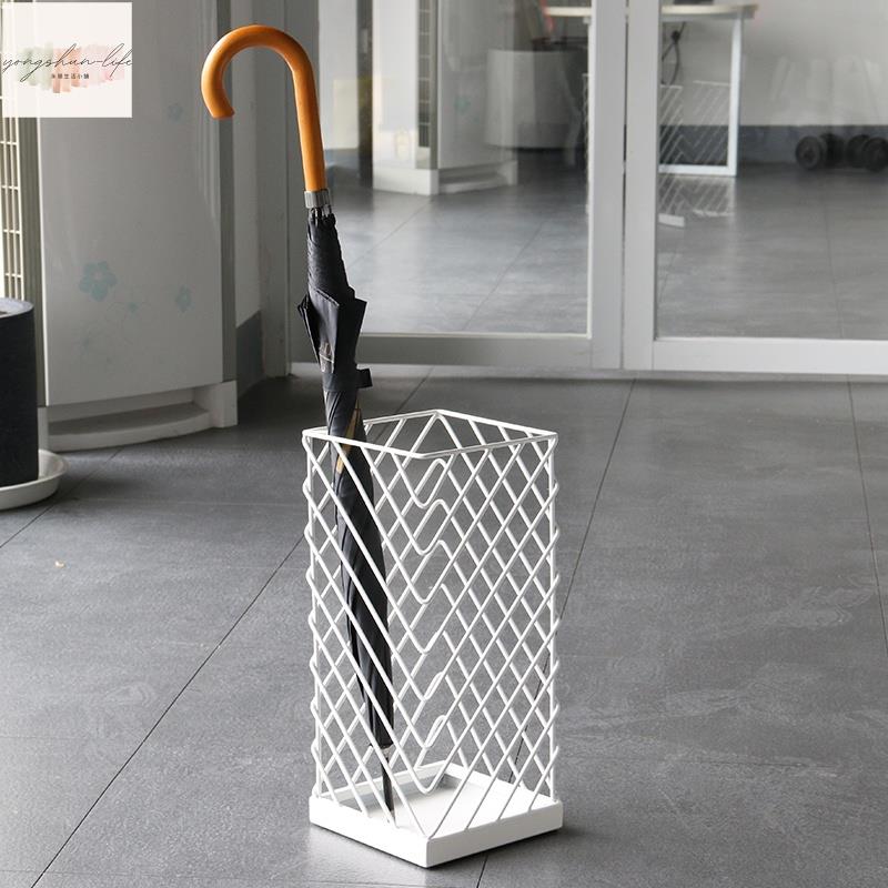 創意時尚鐵藝不規則形狀雨傘架斜槓鏤空雨傘收納桶