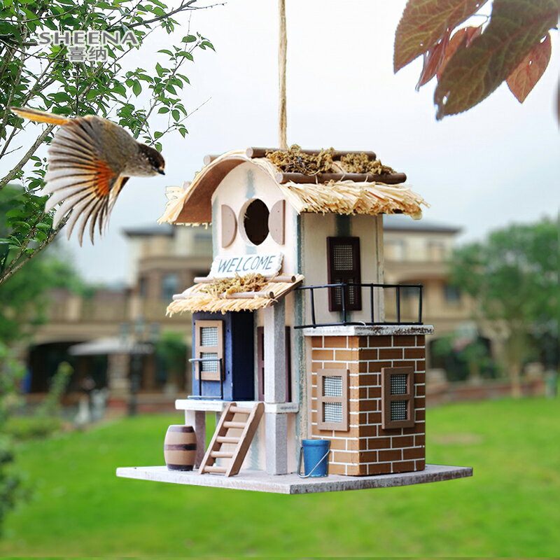 鳥類共和國鳥屋森林公園庭院花園幼兒園裝飾創意禮物生態科普保護