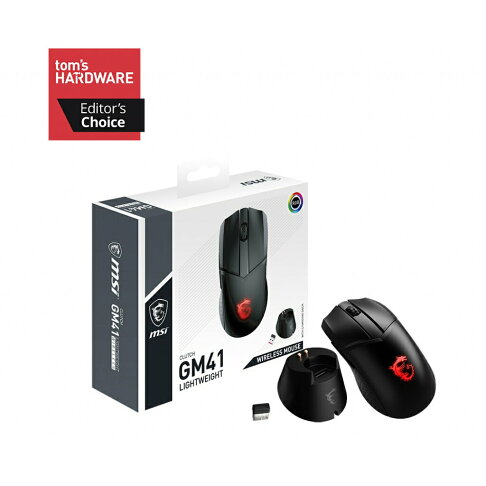 MSI微星 Clutch GM41 Lightweight 無線/有線 滑鼠 送鼠墊 僅74g輕量化 RGB 電競滑鼠 0