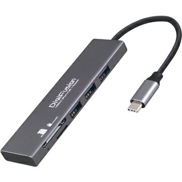 伽利略 DIGIFUSION 24191 Type-C USB3.0 3埠 HUB + SD/Micro SD 讀卡機 [富廉網]