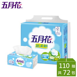 五月花新柔韌抽取衛生紙110抽x12包x6袋/箱