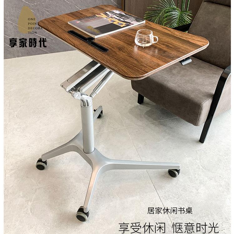 免運 電腦桌 升降桌 辦公桌 升降電腦桌 氣動升降桌移動電腦桌升降辦公桌臥室小型升降桌床邊桌移動演講臺 工廠直出5y7