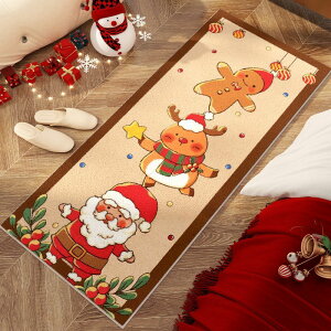 圣誕卡通床邊毯臥室客廳衣帽間長條地毯可愛舒適柔軟細沙羊絨地毯