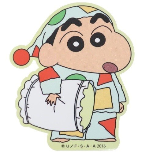 【震撼精品百貨】蠟筆小新_Crayon Shin-chan~蠟筆小新角色貼紙-小新拿枕頭*43900 1