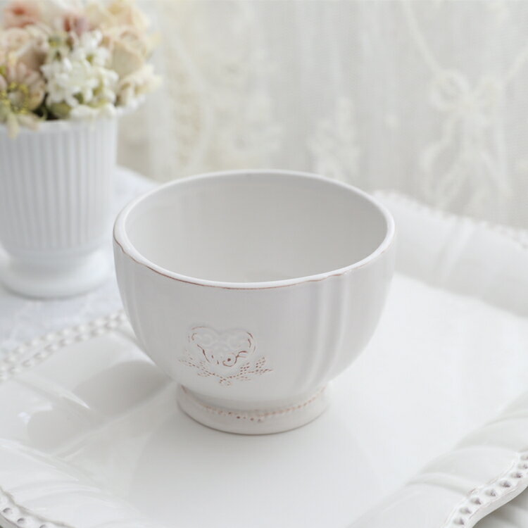 lsuss歐式夢幻餐具陶瓷浮雕碗飯碗湯碗面碗復古做舊愛心粉色白色