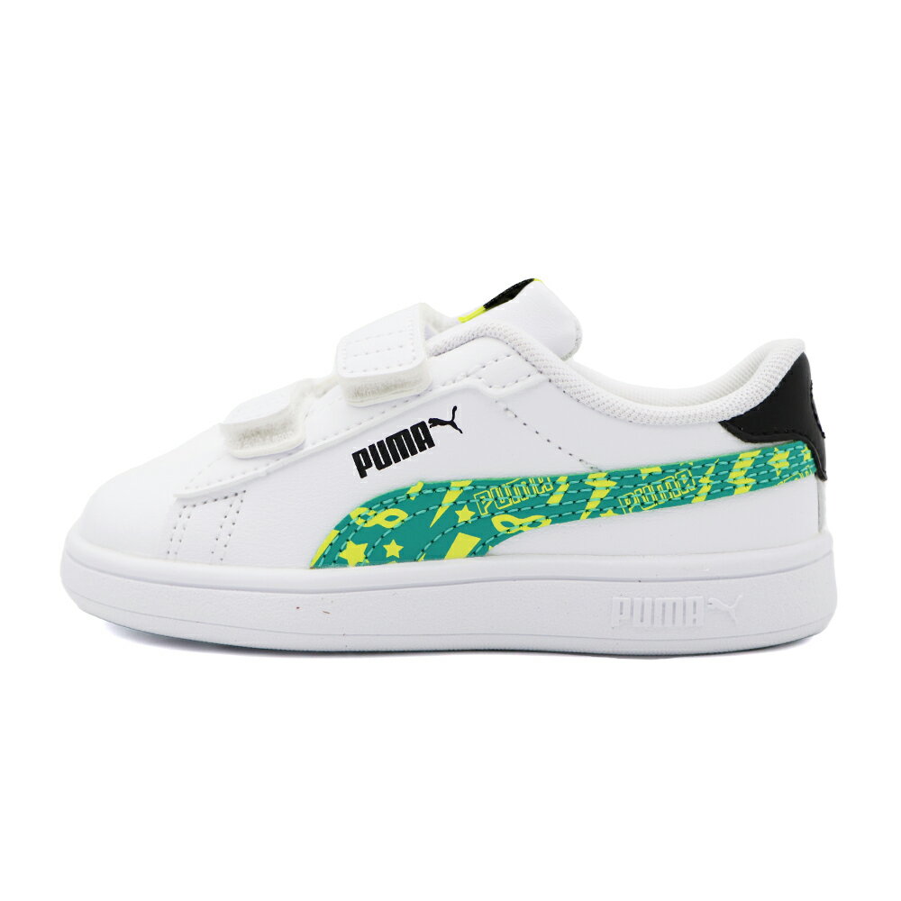 PUMA Smash3.0L MaskedHeroVlnf 魔鬼氈 運動鞋 小童 白綠 S0378 (39546001)