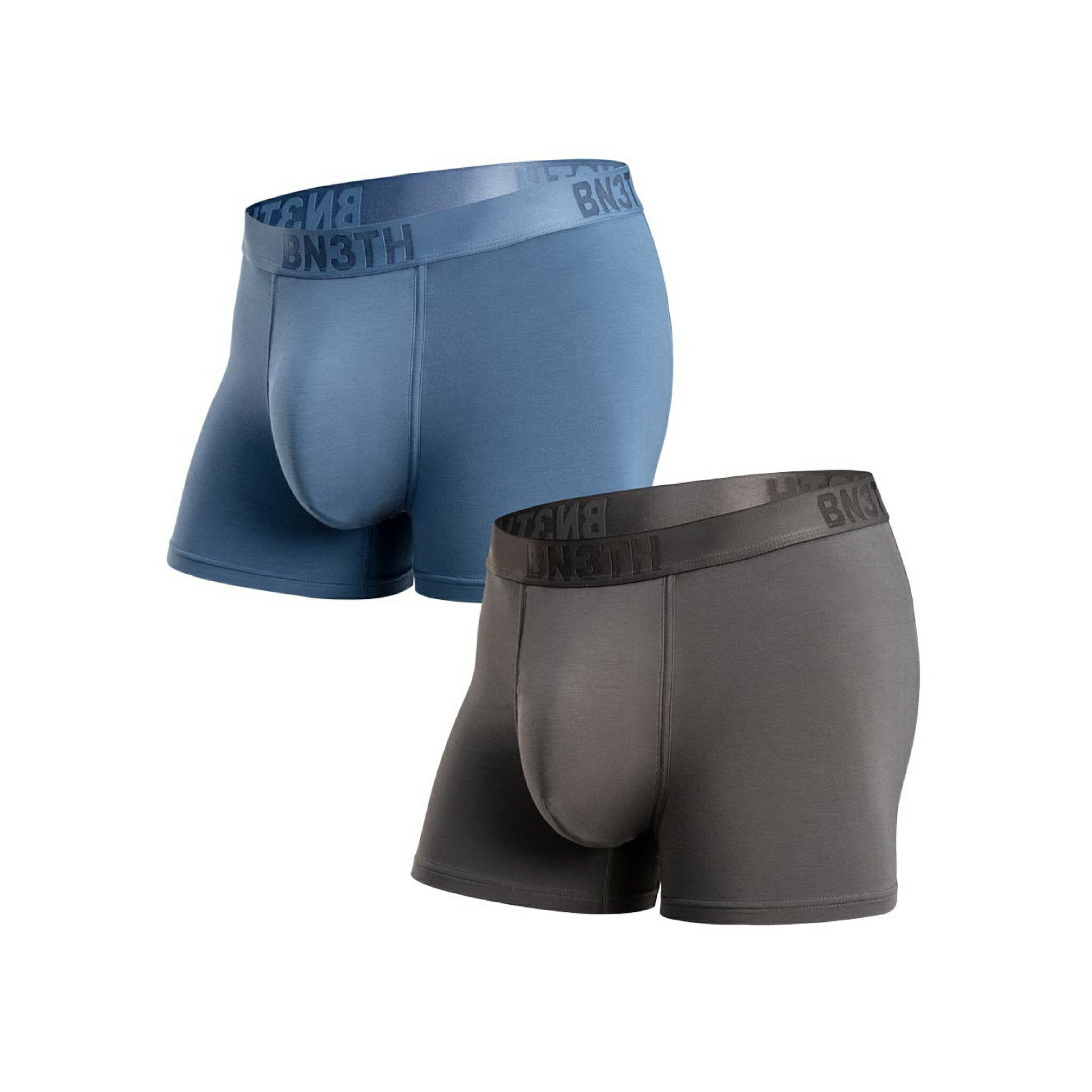 BN3TH 加拿大專櫃品牌 天絲 3D立體囊袋內褲 二件組 M2190031386 經典短版 石磨灰x迷霧藍