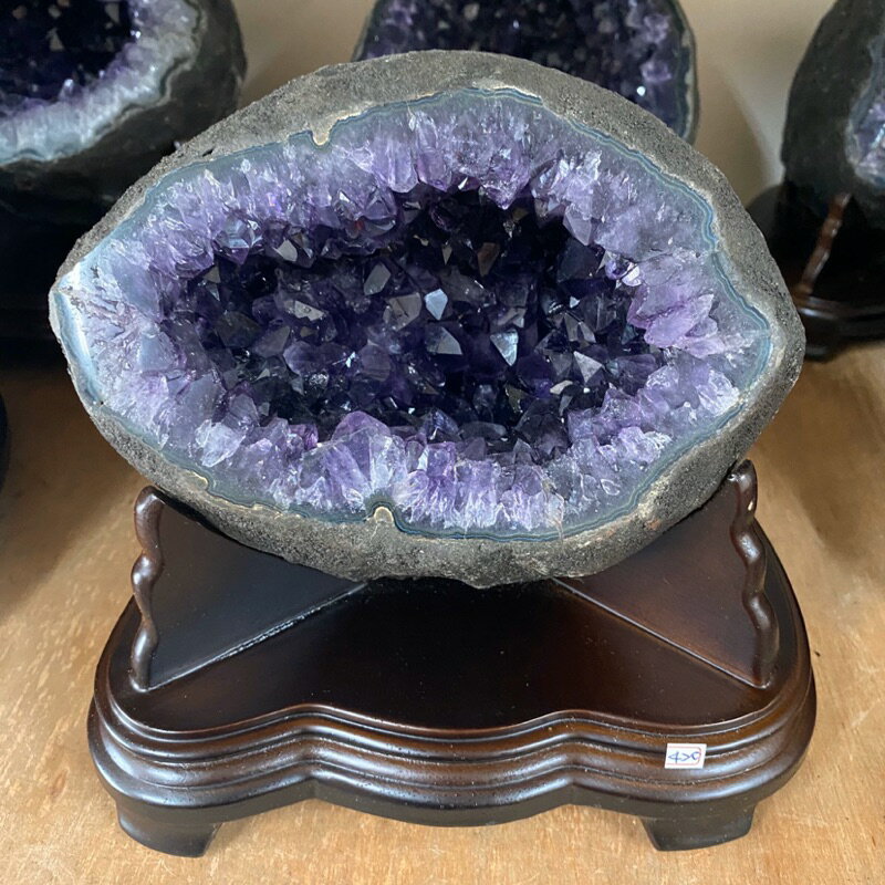天然 烏拉圭🇺🇾5A財寶袋圓洞型 紫晶洞 紫水晶洞 靠山 天然聚寶甕 😘系列 3.8kg 編號:425
