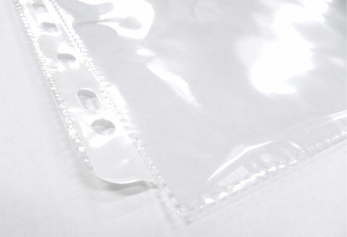 新德牌 11孔 萬用袋 白邊內頁 透明資料袋 (A4) (100入) (厚度0.04mm) (特價包) 4