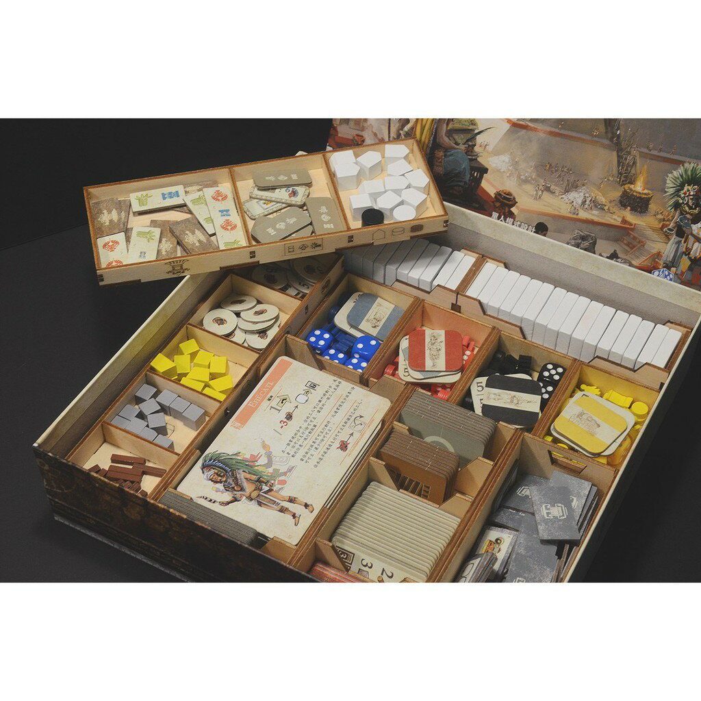 【桃園桌遊家】特奧蒂瓦坎：眾神之城 Teotihuacan: City of G 桌遊收納盒【附白膠】【烏鴉盒子收納盒】 3