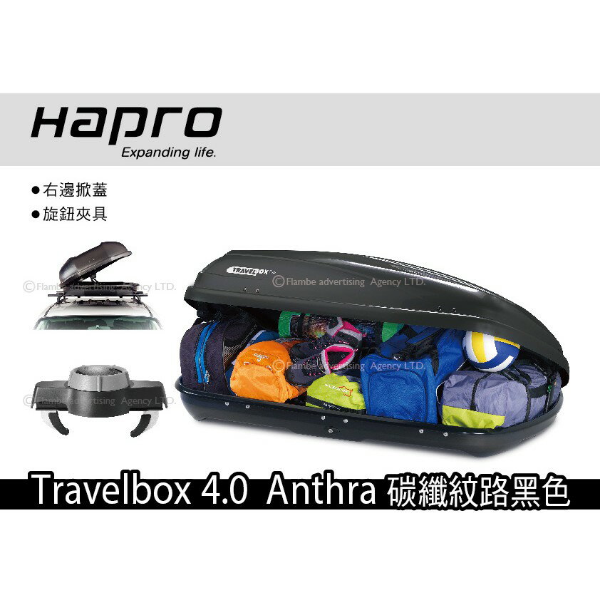 【MRK】 【現貨到】Hapro 4.3 430L 霧黑 單邊開 車頂箱 FORCE 6352 6351 1