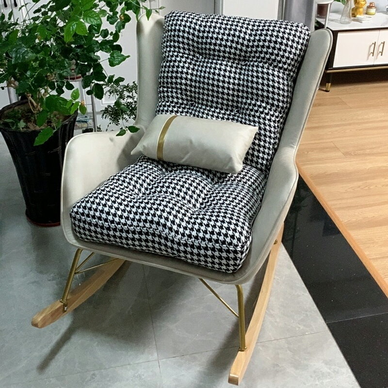 躺椅 搖搖椅 午睡椅 北歐搖椅家用搖搖椅躺椅懶人單人沙發大人成人逍遙椅陽台休閒椅子【MJ21705】