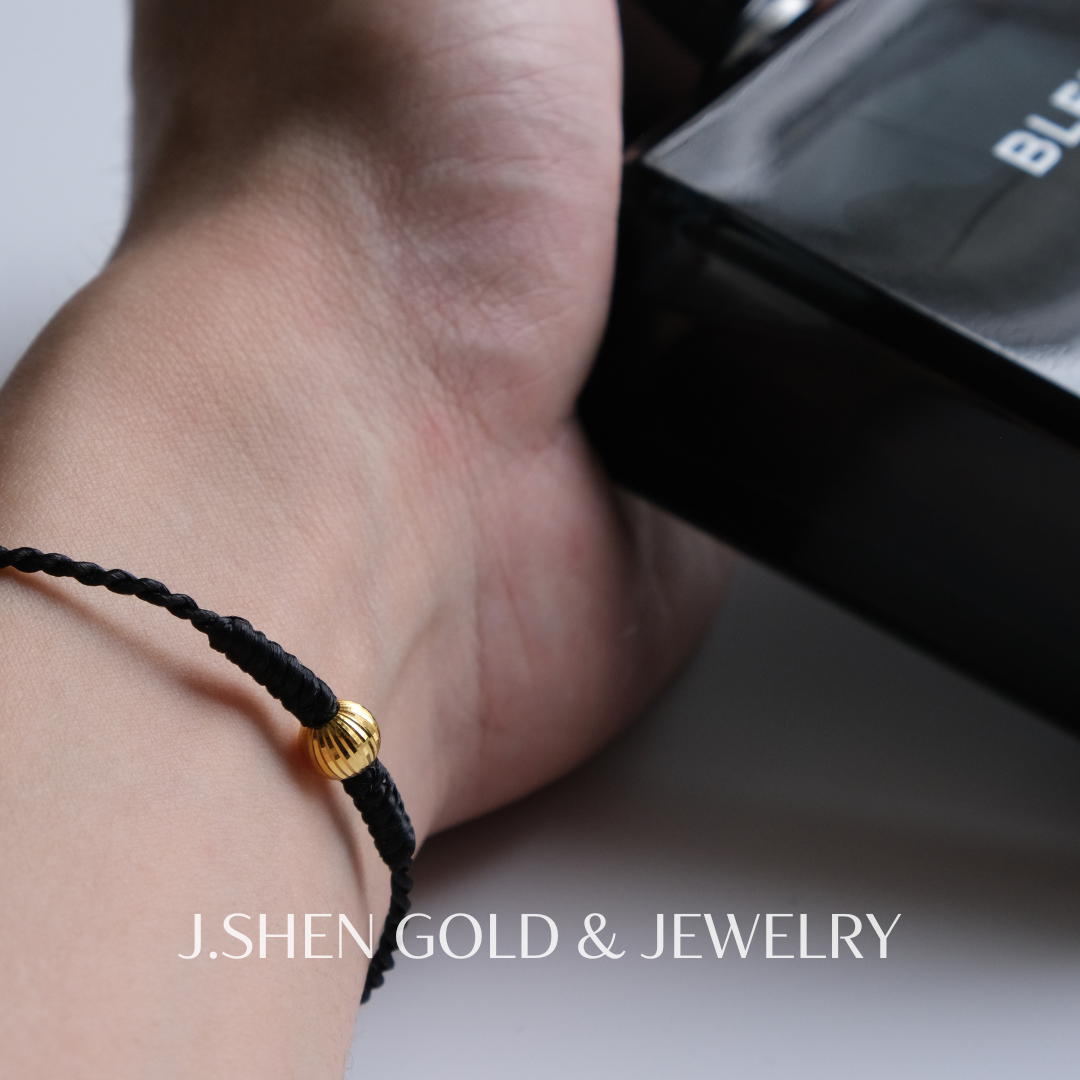 黃金亮面鑽切迪斯可球 黃金迪斯可球蠟繩手鍊 黃金迪斯可球手鍊 黃金手鍊 黃金迪斯可球 黃金手鍊 黃金蠟繩手鍊 男生手鍊 女生手鍊  禮物 2