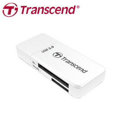 創見 Transcend F5 SD+microSD 雙槽讀卡機 U3 白 / 個