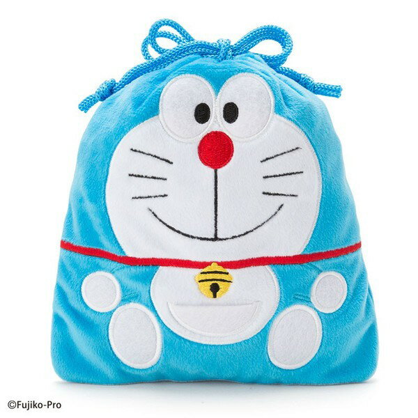 <br/><br/>  【真愛日本】17110400036 立體刺繡絨毛束口袋-DR藍 Doraemon哆啦A夢 小叮噹 收納化妝包 限量<br/><br/>