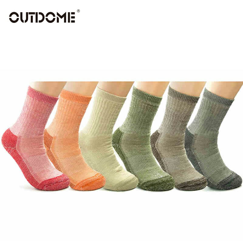 outedome 飛爽襪子男女戶外徒步登山中筒冬保暖加厚美利奴羊毛襪