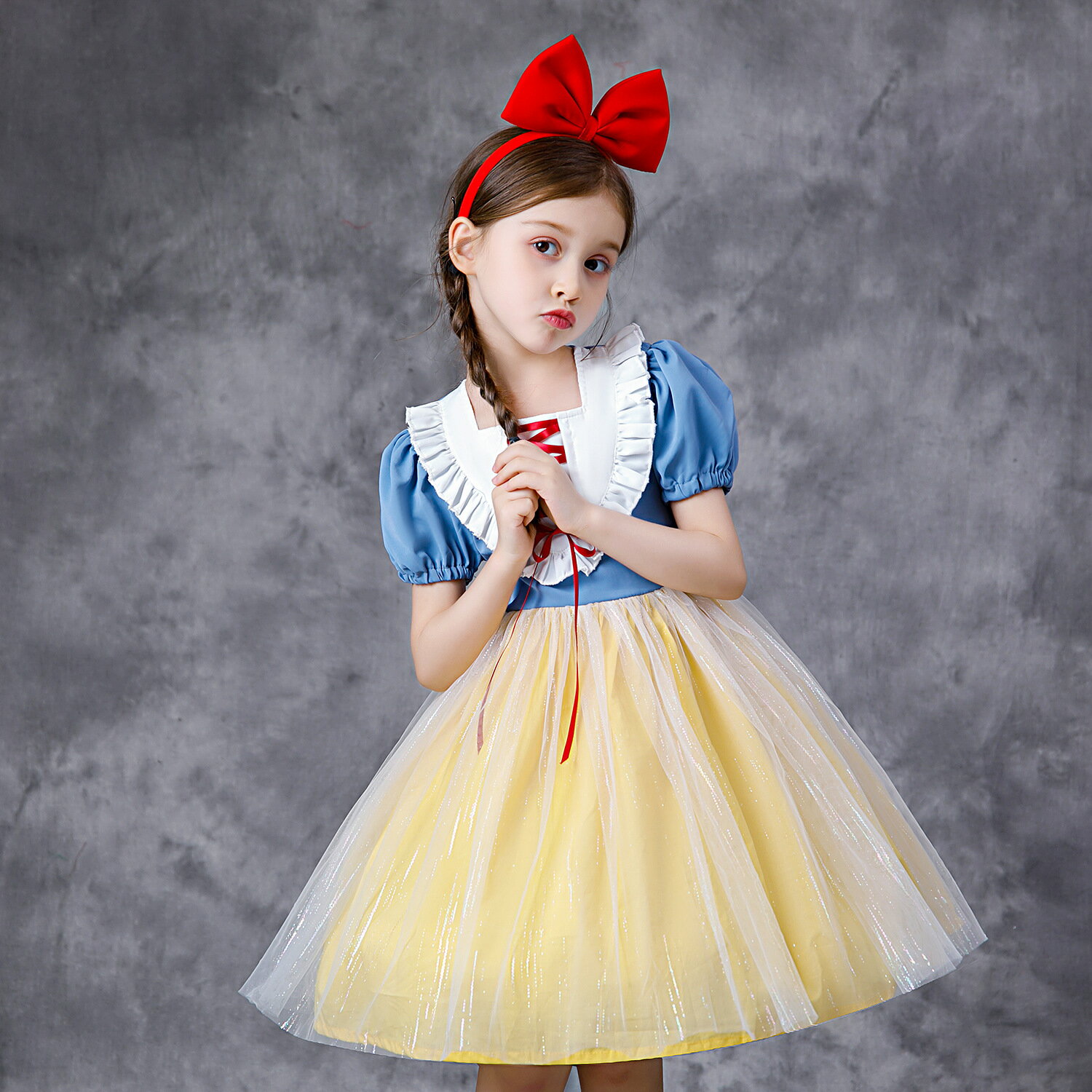 白雪公主裙女童春夏裝兒童六一連衣裙子表演服裝