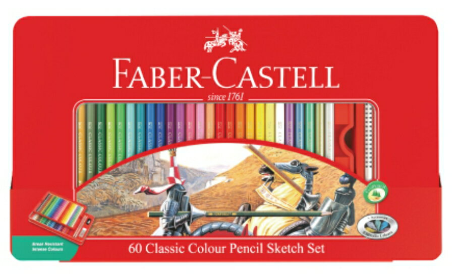 FABER-CASTELL輝柏 紅色系 油性彩色鉛筆-60色(115893)
