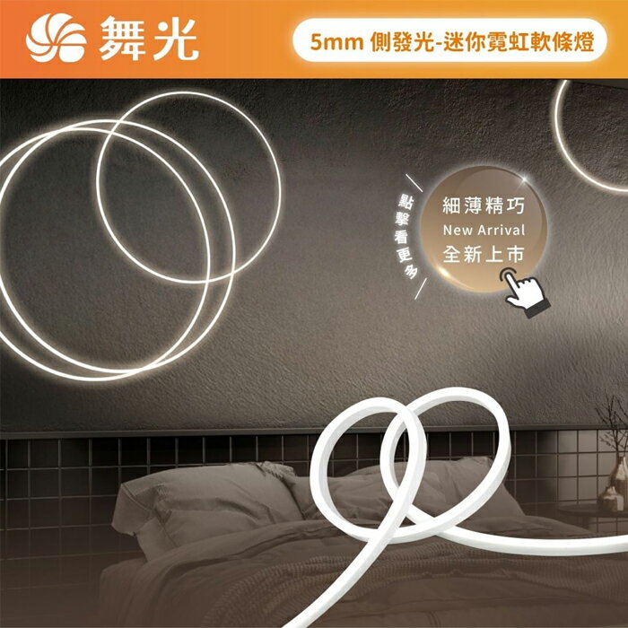 【燈王的店】舞光 迷你霓虹DC24V軟條燈-側發光一捆五米 可任意剪裁 驅動器另購 D-35NT24V9SI