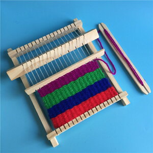 科技小制作兒童織布機diy手工毛線編織機小學生自制拼裝創新作品